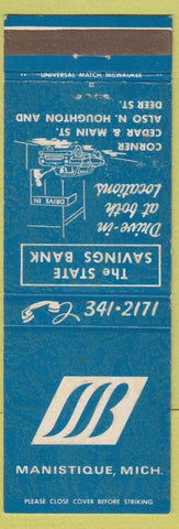 Matchbook Cover - Manistique MI Savings Bank