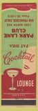 Matchbook Cover - Park Lane Club San Francisco CA girlie