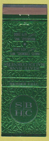 Matchbook Cover - State Bank Hales Corners WI Msukego