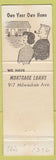 Matchbook Cover - South Milwaukee Savings Loan WI