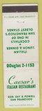 Matchbook Cover - Caesar's San Francisco CA