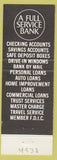 Matchbook Cover - 1st National Bank Mount Pleasant TX