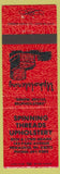 Matchbook Cover - Spinning Threads Upholstery Pewaukee WI