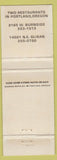 Matchbook Cover - Ringside Portland OR WEAR