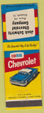 Matchbook Cover - 1958 Chevrolet Jack Schwirtz Elizabeth IL low phone