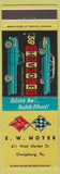 Matchbook Cover - 1959 Chevrolet EW Moyer Orwigsburg PA