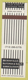 Matchbook Cover - Huntsville Savings & Loan Huntsville TX