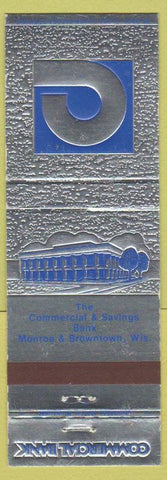 Matchbook Cover - Commercial Bank Monroe Browntown WI