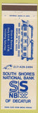 Matchbook Cover - South Shore National Bank Decatur IL