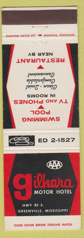 Matchbook Cover - Gilhara Motor Hotel Greenville MS