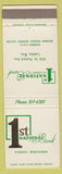 Matchbook Cover - 1st National Bank Cudahy WI