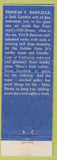 Matchbook Cover - Phineas T Barnacle Restaurant San Francisco CA