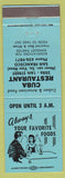 Matchbook Cover - Cuba Restaurant San Francisco CA