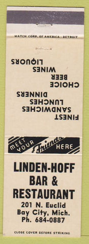 Matchbook Cover - Linden Hoff Bar Restaurant Bay City MI