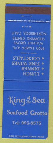 Matchbook Cover - King of the Sea Grotto Seafood Northridge CA