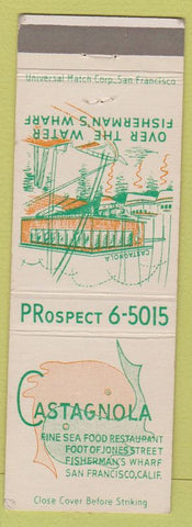 Matchbook Cover - Castagnola Restaurant Seafood San Francisco CA