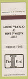 Matchbook Cover - First National Bank Catawba County