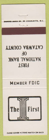 Matchbook Cover - First National Bank Catawba County