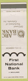 Matchbook Cover - First National Bank Boulder Colorado