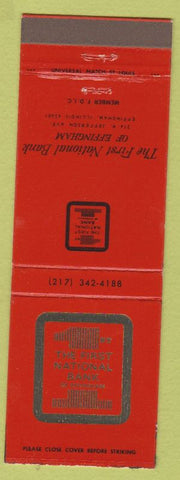 Matchbook Cover - 1st National Bank Effingham IL