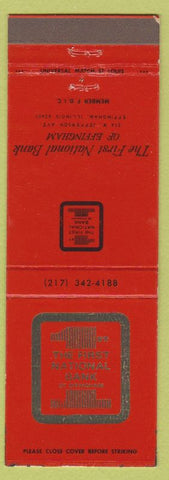 Matchbook Cover - 1st National Bank Effingham IL