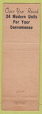 Matchbook Cover - Sunset Motor Court Auburn ME