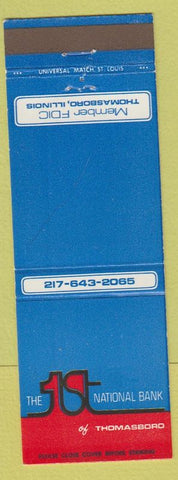 Matchbook Cover - 1st National Bank Thomasboro IL