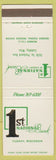 Matchbook Cover - 1st National Bank Cudahy WI