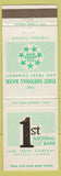Matchbook Cover - 1st National Bank Tuscola IL