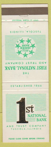 Matchbook Cover - 1st National Bank Tuscola IL