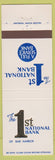 Matchbook Cover - 1st National Bank Bar Harbor