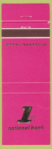 Matchbook Cover - 1st National Bank Muleshoe TX