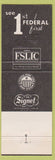 Matchbook Cover - 1st Federal Savings loan Eau Claire WI Menomonie Ellsworth