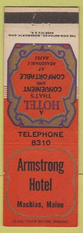 Matchbook Cover - Armstrong Hotel Machias ME