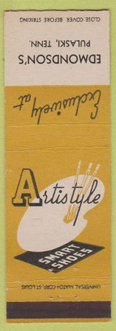 Matchbook Cover - Artistyle Men's Shoes Edmondson's Pulaski TN