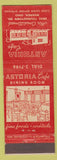 Matchbook Cover - Astoria Cafe Warren OH