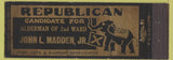 Matchbook Cover - John Madden Jr Alderman Election
