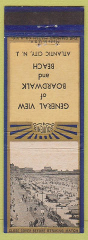 Matchbook Cover - Atlantic City NJ Boardwalk Beach