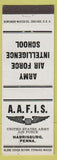 Matchbook Cover - Army Air Force Intelligence School Harrisburg PA