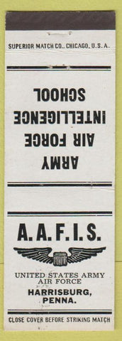 Matchbook Cover - Army Air Force Intelligence School Harrisburg PA
