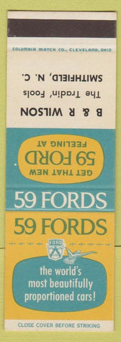Matchbook Cover - 1959 Ford Smithfield NC SAMPLE