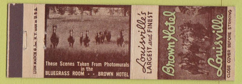 Matchbook Cover - Brown Hotel Louisville KY