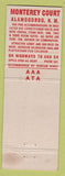 Matchbook Cover - Monterey Court Alamogordo NM