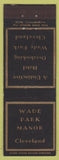 Matchbook Cover - Wade Park Manor Cleveland OH