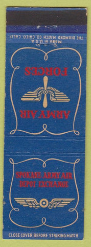 Matchbook Cover - Army Air Forces Spokane WA Depot Exchange