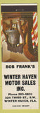 Matchbook Cover - Winter Haven Motor Sales FL Lincoln Mercury