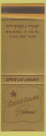 Matchbook Cover - Ranch House Restaurant Tulsa OK SAMPLE