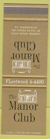 Matchbook Cover - Manor Club Alexandria VA SAMPLE
