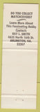 Matchbook Cover - Old Dominion Match Club Arlington VA pinup 1968 RMS