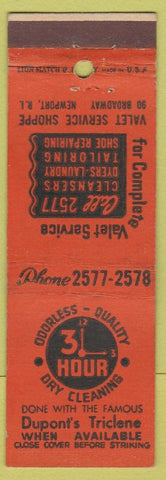 Matchbook Cover - 3 Hour Dry Cleaning Newport RI